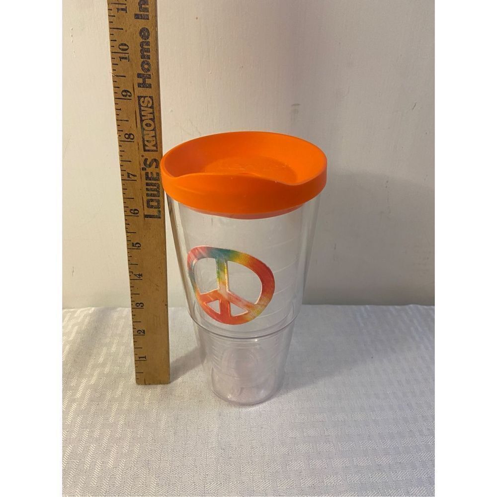 Tervis tumbler‎ with lids 24 Oz peace orange lid